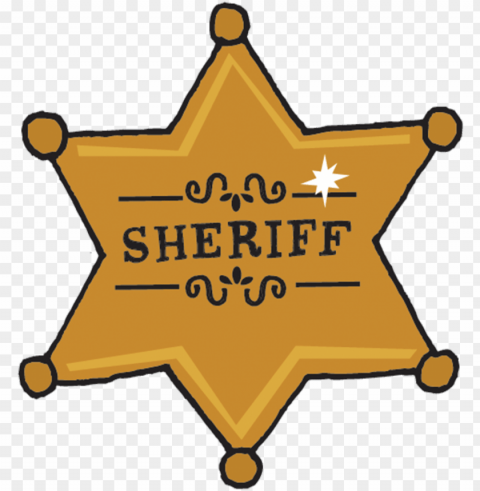 Sheriff Badge Isolated Design On Clear Transparent PNG