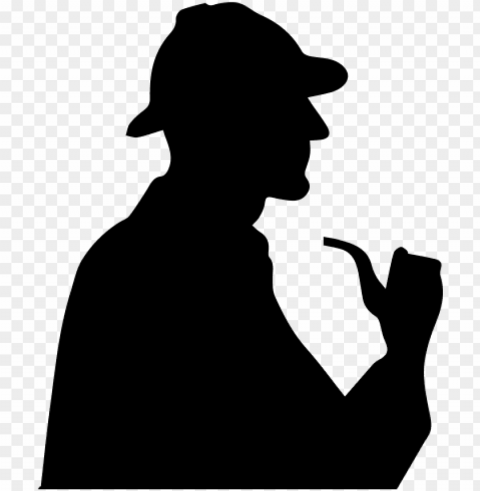 sherlock silhouette - sherlock holmes shadow PNG Image Isolated with Transparent Clarity