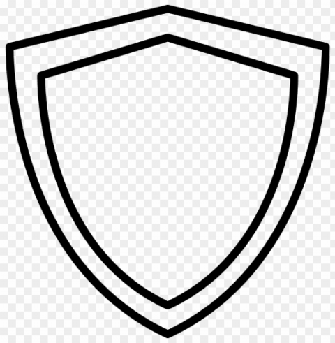 shield outline Clear Background Isolated PNG Graphic