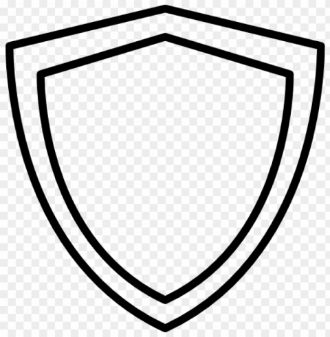 shield outline Clear Background Isolated PNG Object
