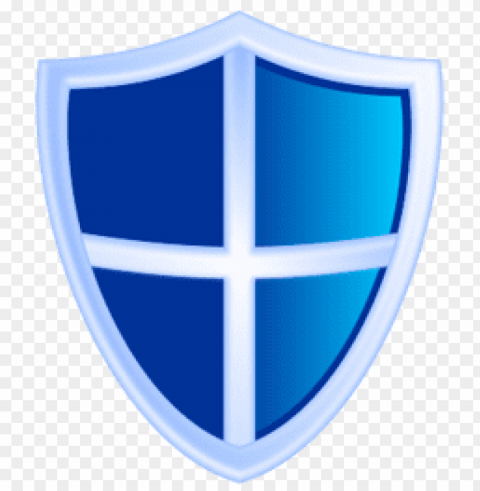 shield blue PNG Isolated Object with Clarity