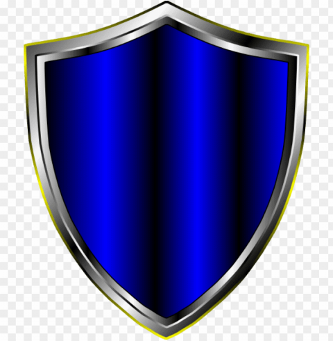 Shield Blue PNG Isolated Object With Clear Transparency