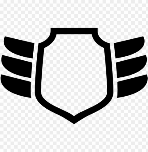 shield with wings Transparent Background Isolation in HighQuality PNG