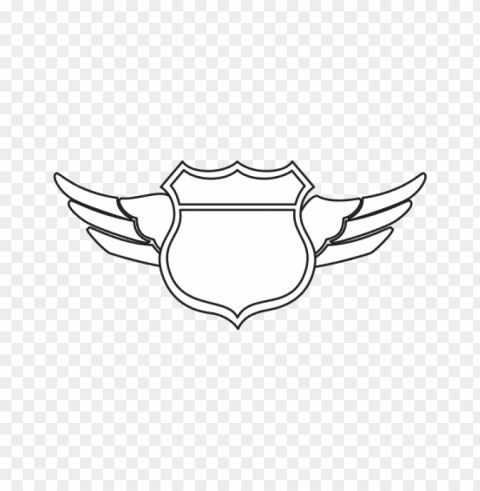 shield with wings Transparent Background Isolation of PNG