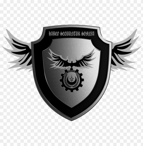 shield with wings Transparent Cutout PNG Graphic Isolation