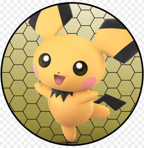 shiny pichu pokemon trainer ash ketchum smg3 mario - super smash bros ultimate alternate costumes renders Isolated Icon with Clear Background PNG