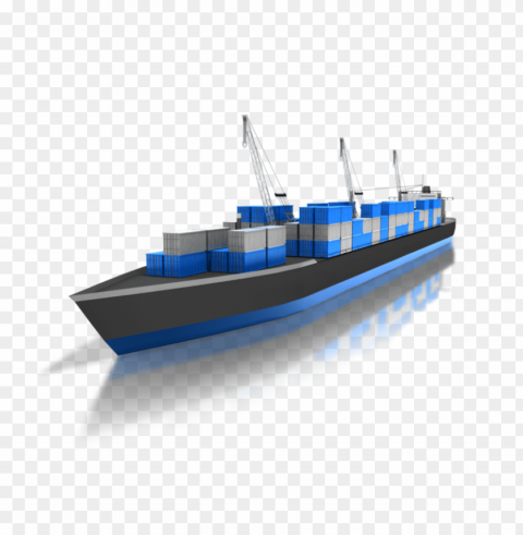 shipping Isolated Subject in Transparent PNG Format