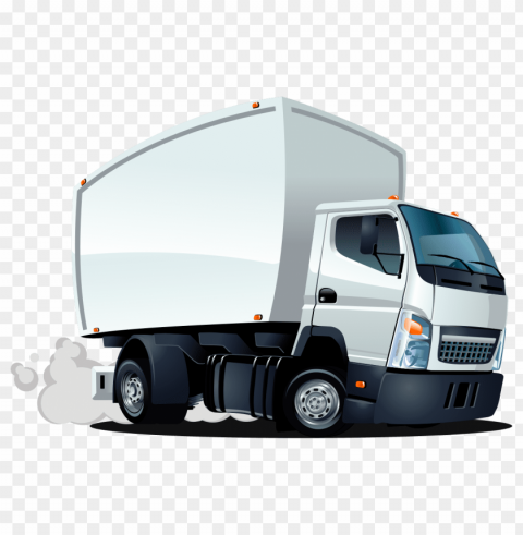 shipping truck PNG with isolated background