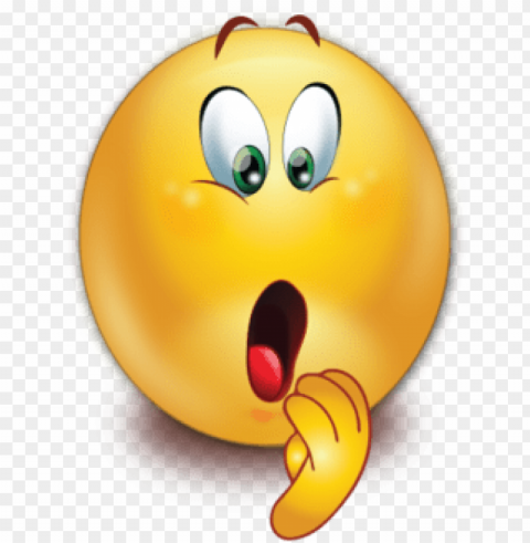 shocked face open mouse emoji - emoticon shocked Isolated Character with Transparent Background PNG