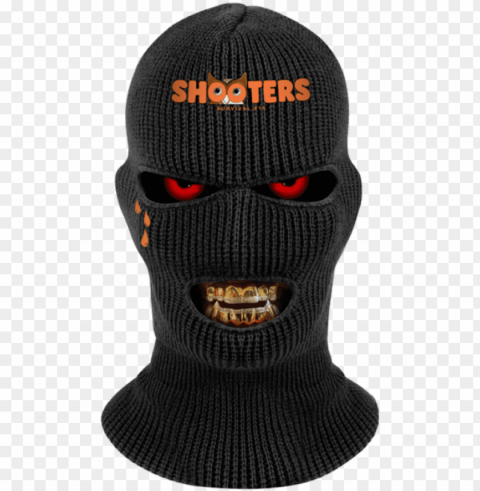 shooters skimask grillz goldteeth - rothco 'wintuck'' black 3-hole face mask PNG graphics with alpha channel pack
