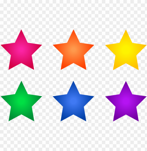 shooting star border clip art free - colorful stars clipart Isolated Artwork in Transparent PNG