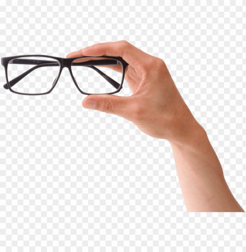 shop now - glasses hand Transparent PNG Isolated Object with Detail