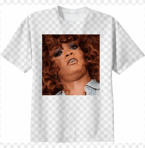 shop rihanna derp cotton t-shirt by tjeezus - love & basketball shirt PNG files with no backdrop wide compilation