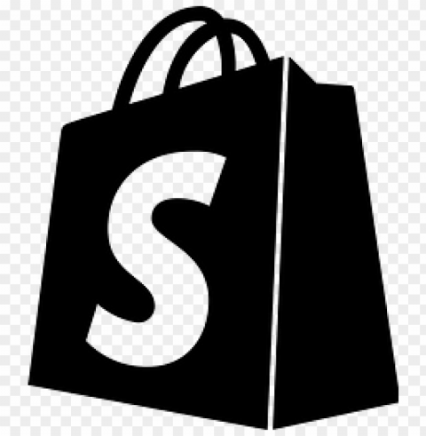 shopify bag icon black HighResolution PNG Isolated on Transparent Background