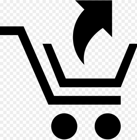 shopping cart with an up arrow comments - ico CleanCut Background Isolated PNG Graphic