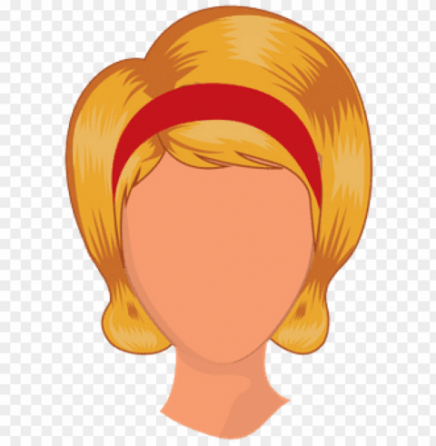 short blond hair - illustratio PNG for educational use