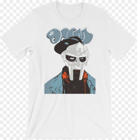 short sleeve unisex mf doom t shirt - cartoo CleanCut Background Isolated PNG Graphic