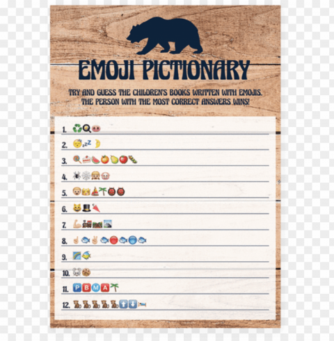 Shower Baby Emoji Pictionary Printable PNG Without Watermark Free