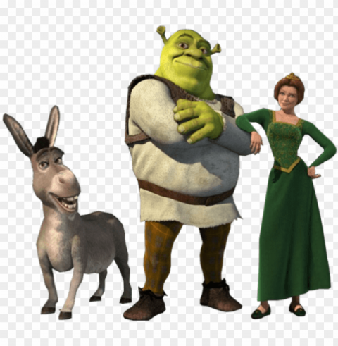 shrek and donkey - shrek fiona PNG images for editing
