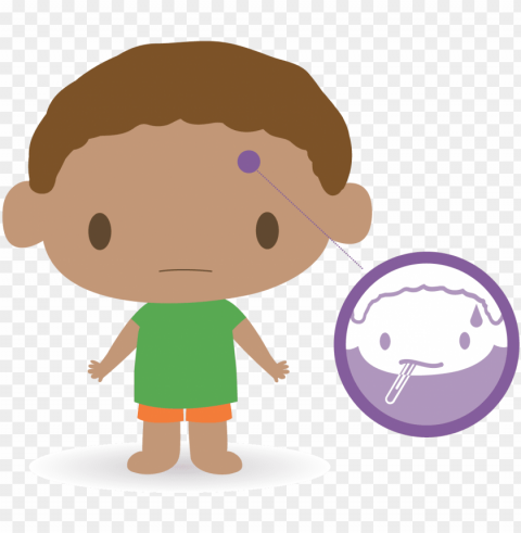 sick clipart viral fever - child fever PNG clear images