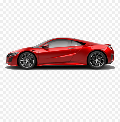 side facing honda nsx in valencia red pearl - car left view PNG transparent images for websites
