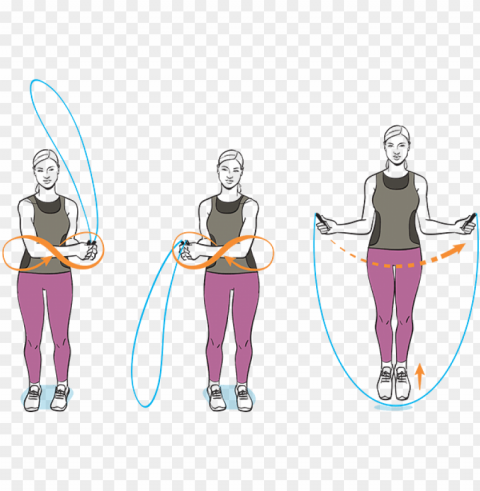 side swings - rope skipping side swi Isolated Artwork on Transparent Background PNG