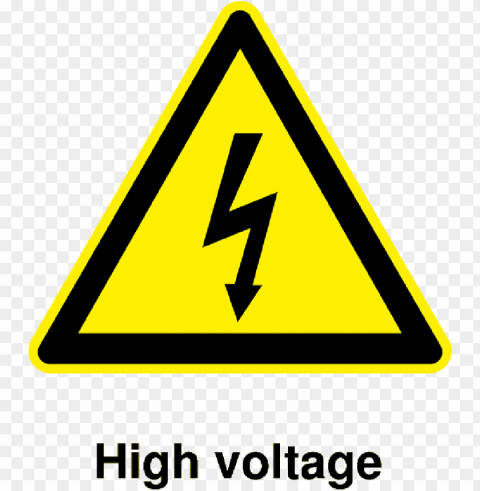 sign icon symbol safety cartoon signs symbols - warning high voltage vector PNG Image with Isolated Subject