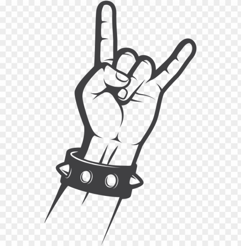 sign of the horns rock music gesture hand - transparent rock hand si Clear Background Isolated PNG Icon
