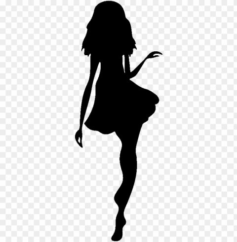 silhouette fashion woman sticker drawing - silhouette top model Isolated Subject with Clear PNG Background