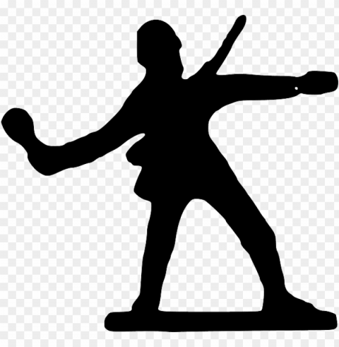silhouette grenade stand toy bomb soldier throw - soldier throwing a grenade outline Clear Background PNG Isolated Element Detail