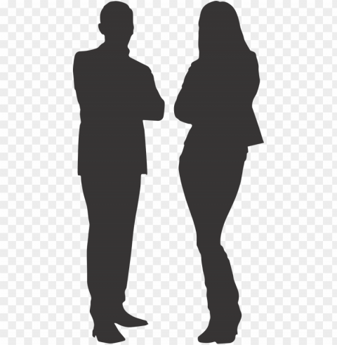 silhouette man and woman PNG Isolated Object with Clarity