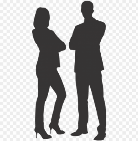 silhouette man and woman on heels - man & woman business vector Isolated Object in HighQuality Transparent PNG