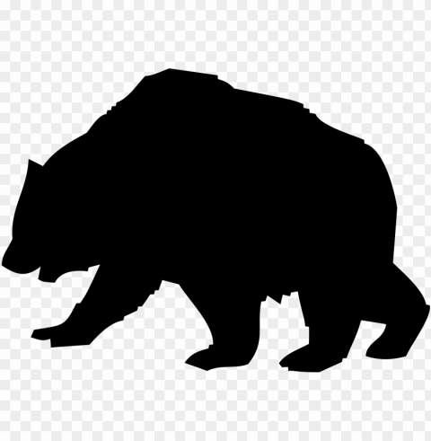 silhouette of a bear - cave bear silhouette clipart PNG transparent designs for projects