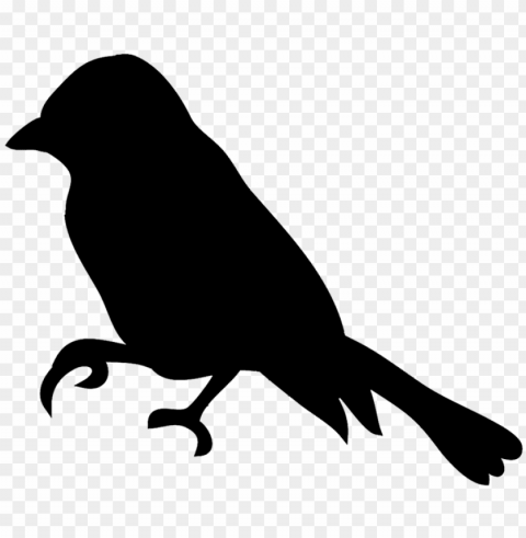 silhouette of flying bird small bird silhouette - eagle black clipart Isolated Design Element in Transparent PNG