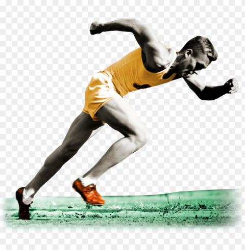 silhouette of man running - running race Isolated Character on Transparent Background PNG