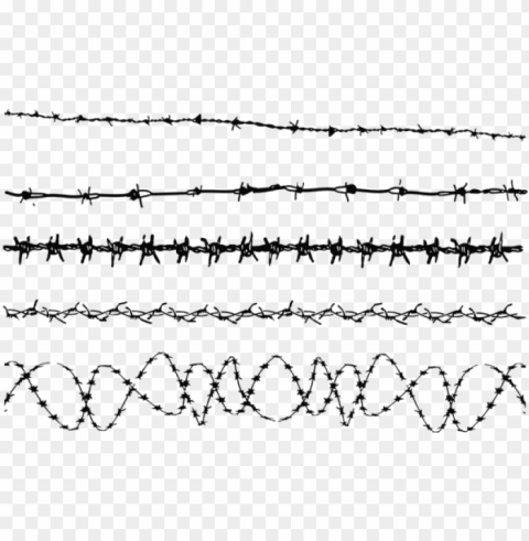 silhouette of the barbed wire barbed wire wired fence - barbed wire border Isolated Item on HighResolution Transparent PNG