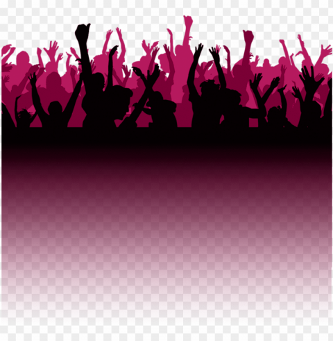 #silhouette #people #music #pink - silhouette party people High Resolution PNG Isolated Illustration