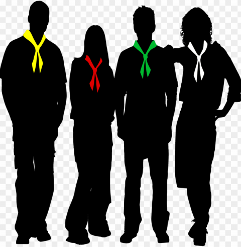 silhouette with scarf - scout silhouette Isolated Graphic on Clear Transparent PNG