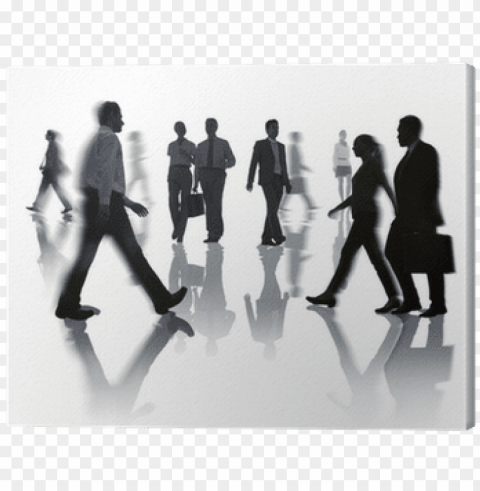 silhouettes of business and casual people walking canvas - sagome persone Transparent PNG Isolated Element PNG transparent with Clear Background ID 3bc95b09