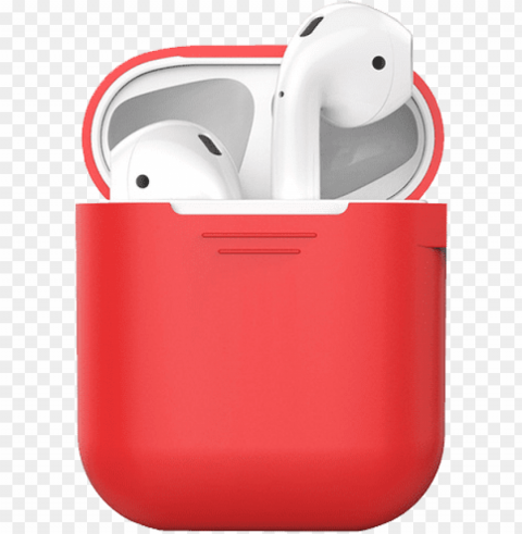 Силионовый Чехол Для Наушников airpods red - airpods Clear Background Isolated PNG Graphic
