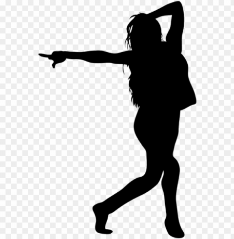 silueta mujer bailando - siluetas de mujer Transparent PNG Isolated Graphic Element