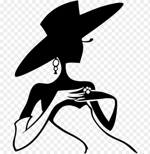 siluetas de mujeres africanas - black woman with hat silhouette Isolated Design Element in Clear Transparent PNG