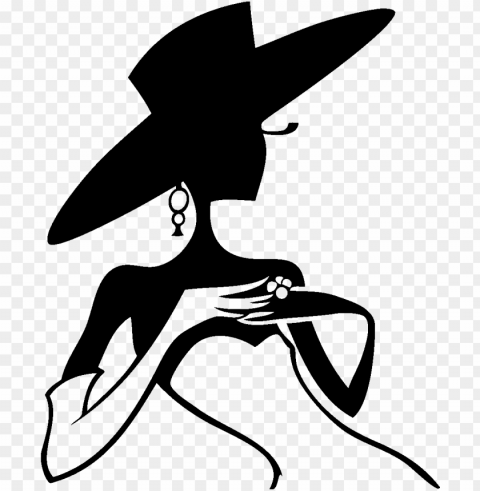 Siluetas De Mujeres Africanas - Black Woman With Hat Silhouette Isolated Design Element In Clear Transparent PNG