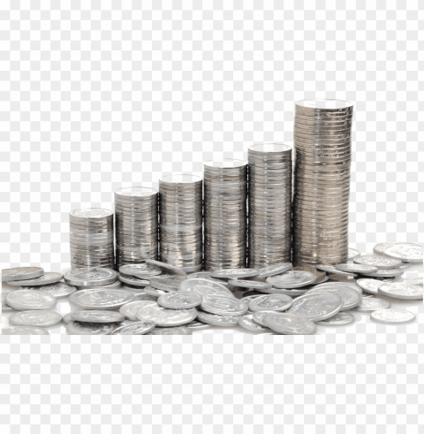 silver coin stack Clear PNG photos