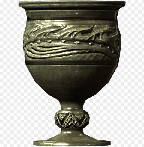 silver goblet 02011db2 - oblivion silver urn 2 Isolated Icon with Clear Background PNG