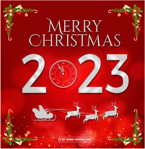 silver merry christmas 2023 card eve clock background PNG transparent photos vast variety - Image ID fe997d59