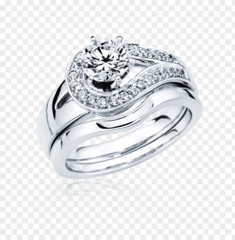 silver ring diamond jewelry Isolated Icon on Transparent PNG