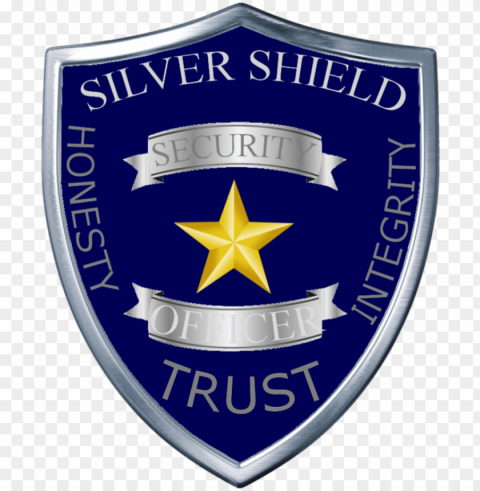 Silver Shield Security PNG Picture