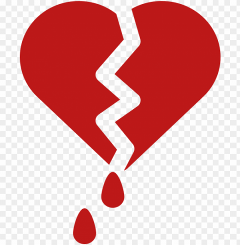 simbolo de un corazon roto con gotas de sangre - figuras de corazones rotos PNG graphics with clear alpha channel broad selection