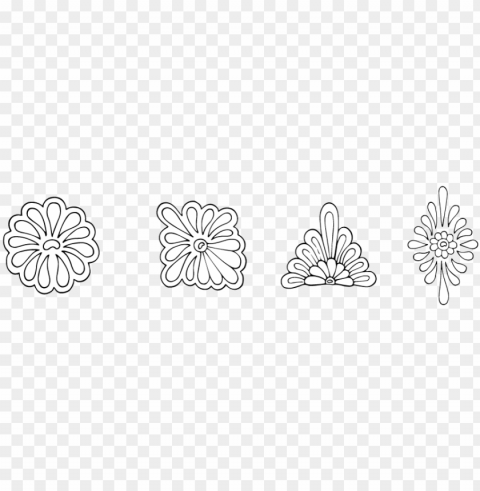 simple flower doodle makeover - flower PNG files with clear background variety